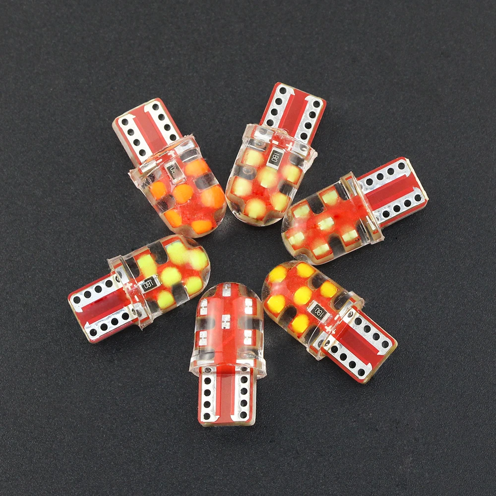 DXZ 1X T10 COB силикагель 194 168 501 w5w светодиодные лампы canbus 12SMD Автомобильный интерьер