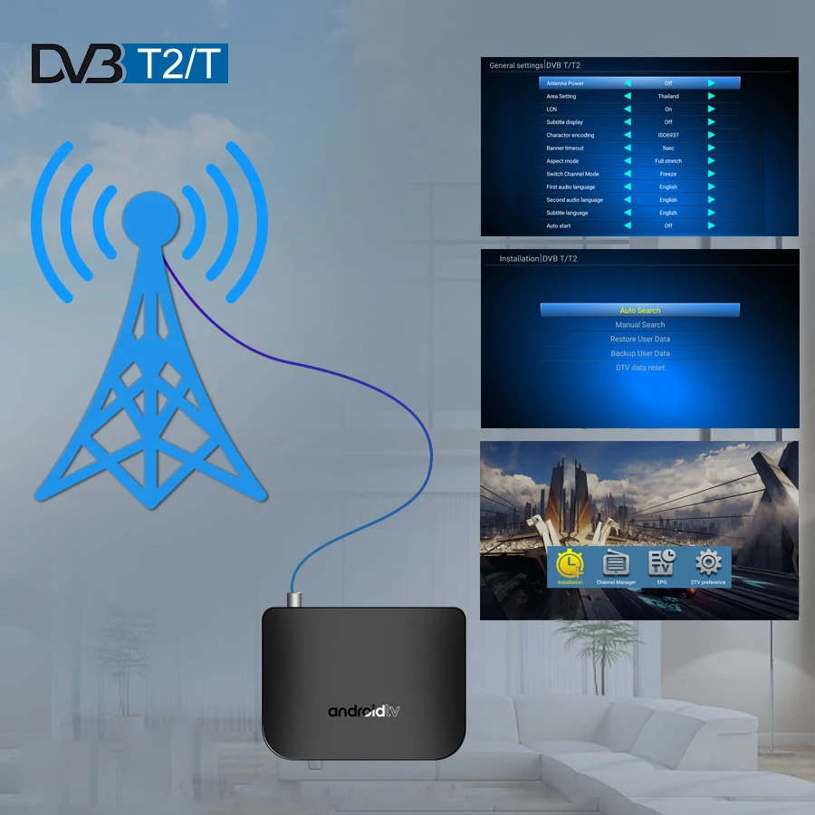 MECOOL M8S плюс DVB-T/T2 Android ТВ приставка Amlogic S905D смарт-приставка 2 4 Wifi 4K H.265 VP9 Смарт