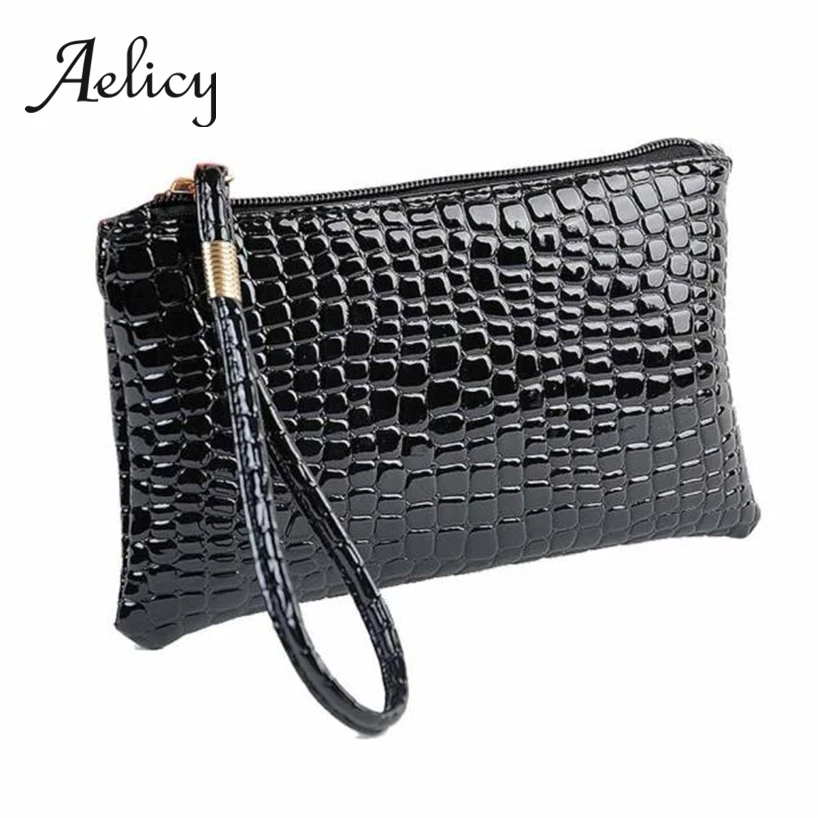 Aelicy модный длинный кошелек с крокодиловым узором женские клатчи на каждый день