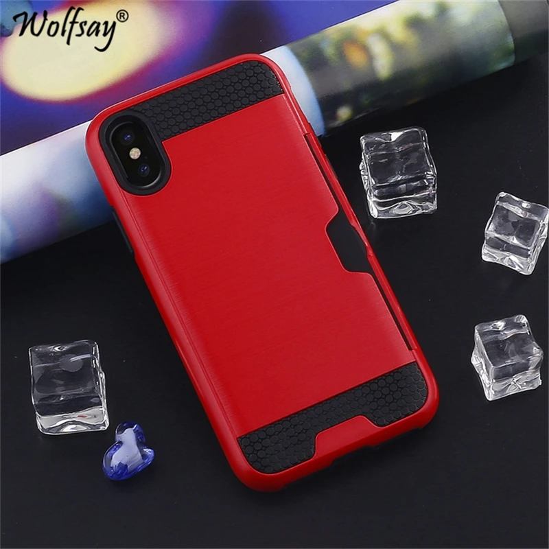 Чехол для кредитных карт Wolfsay чехол iphone 8 7 гибридный защитный ПК Apple Fundas |