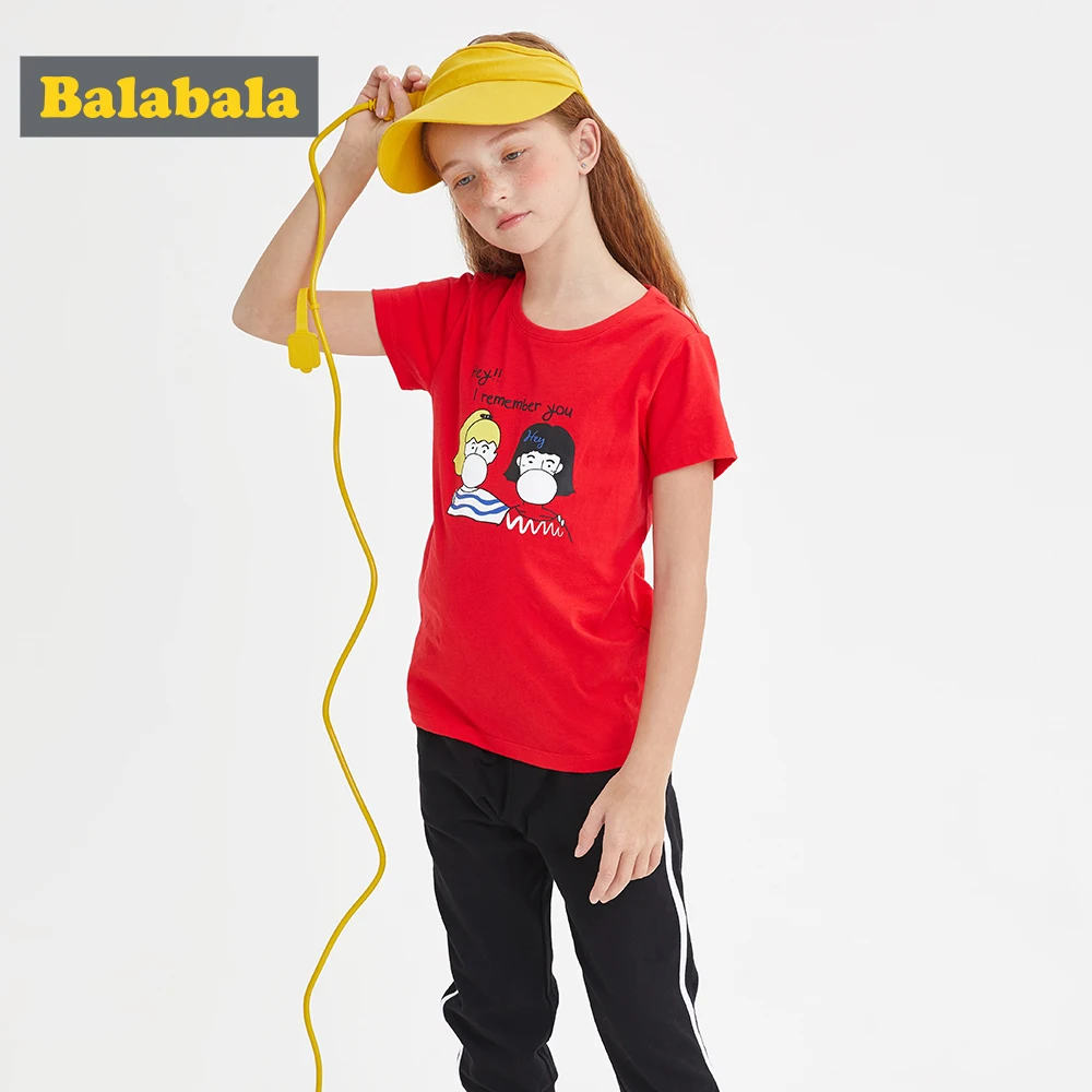 Детский летний спортивный комплект BalabalaGirls футболка из 100% хлопка с принтом и