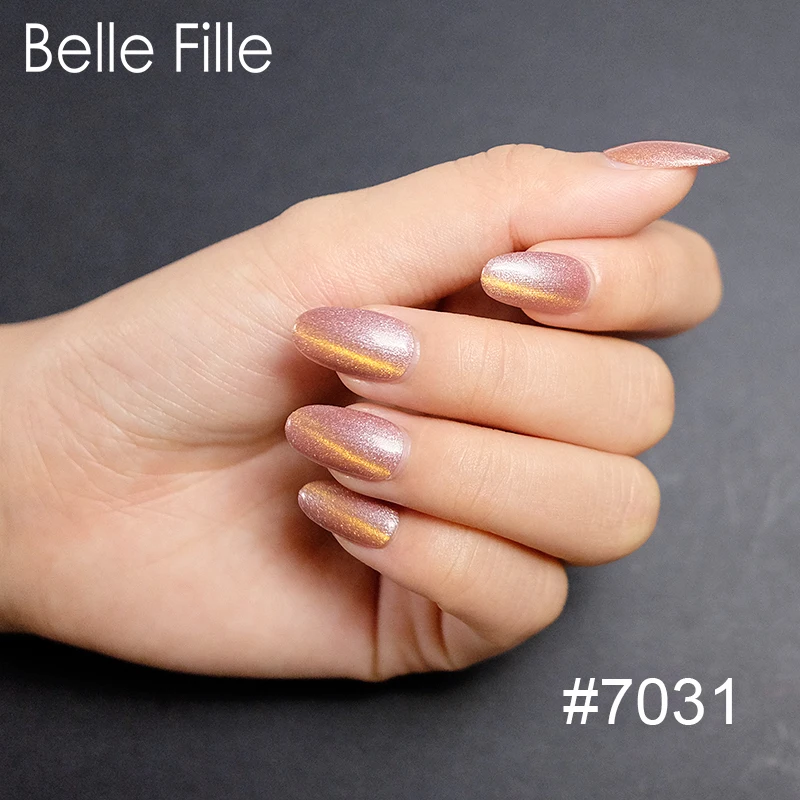 Belle Fille УФ-гель для ногтей Золото приносить блеск кошачий глаз гель лак с