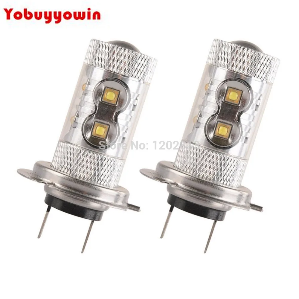 2 шт. супер яркий 12V 24V 50W CREE LED чипов H7 PX26D светодиодный Белый туман светильник лампы