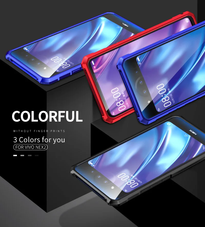 Vivo Nex 2 Nex2 двойной дисплей бампер Nex2 Алюминиевый металлический бампер чехол для Vivo Nex 2 металлический чехол-Бампер протектор