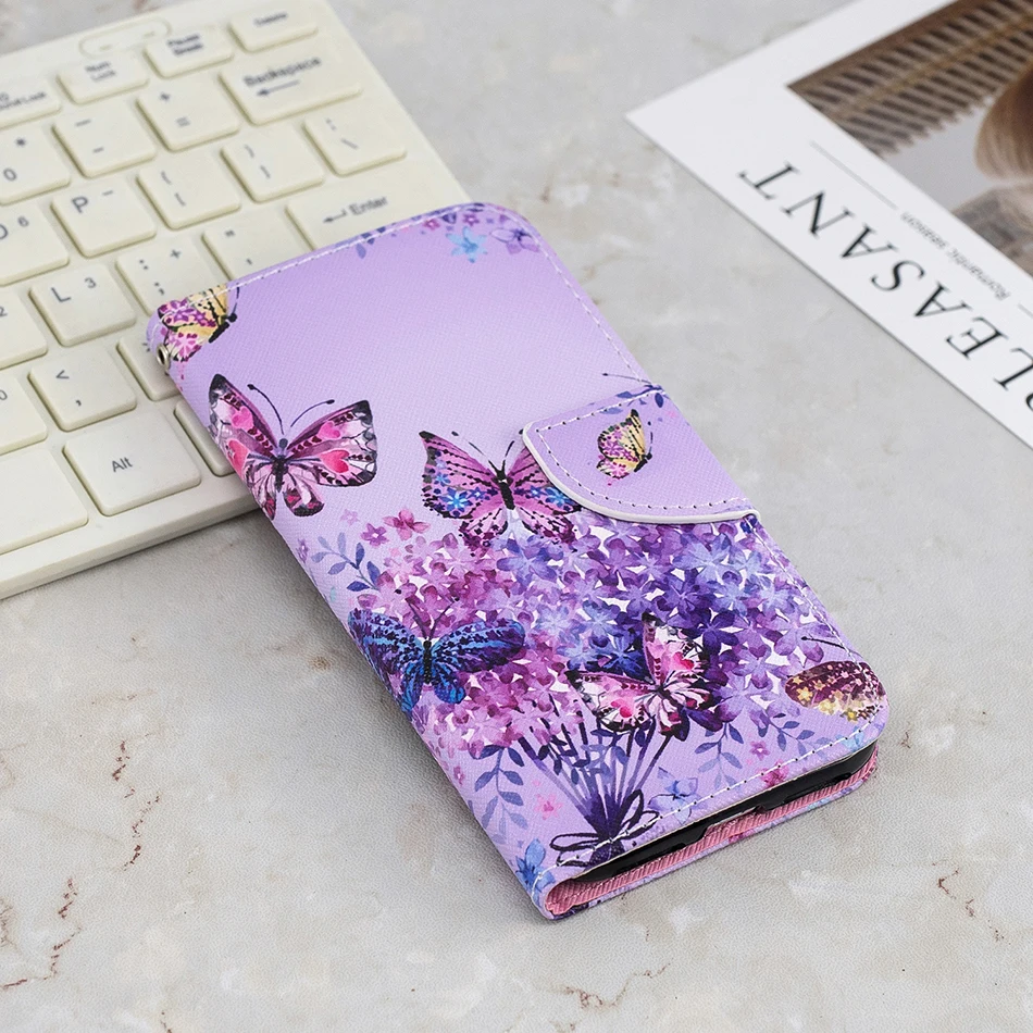 Кота из искусственной кожи чехол-бумажник флип-чехол для телефона для samsung Galaxy S10e S10 S9 S8 S7 S6 край J3 J5 J7 Pro A8 A6 плюс A9 крышка