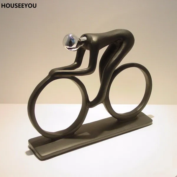 Современные креативные фигурки людей для упражнений на велосипеде из смолы