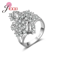 explosions 925 sterling silver ring shape novelty crystal zircon jewelry party holiday valentines day present