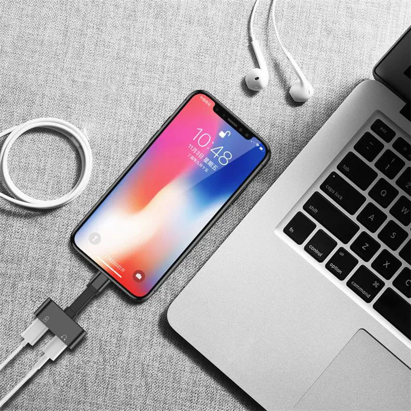 Mindzo 2 в 1 для адаптера Lightning iPhone 7 зарядный адаптер 8 Plus X Зарядное устройство