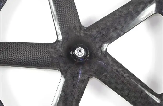 Изготовленный на заказ логотип углеродное 5 спицевое колесо или фиксированное