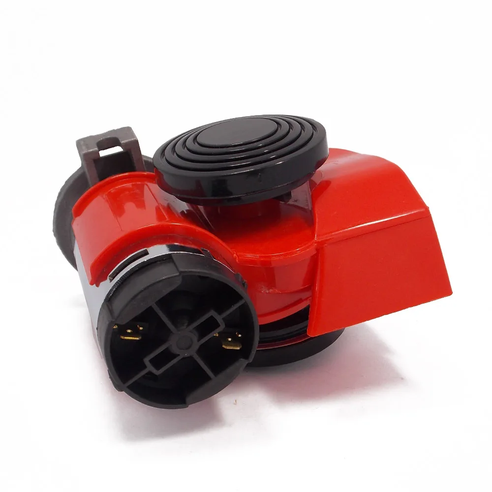 12 В 136db мотоцикл Красный Air Horn Улитка компактный для автомобилей Грузовик Ван