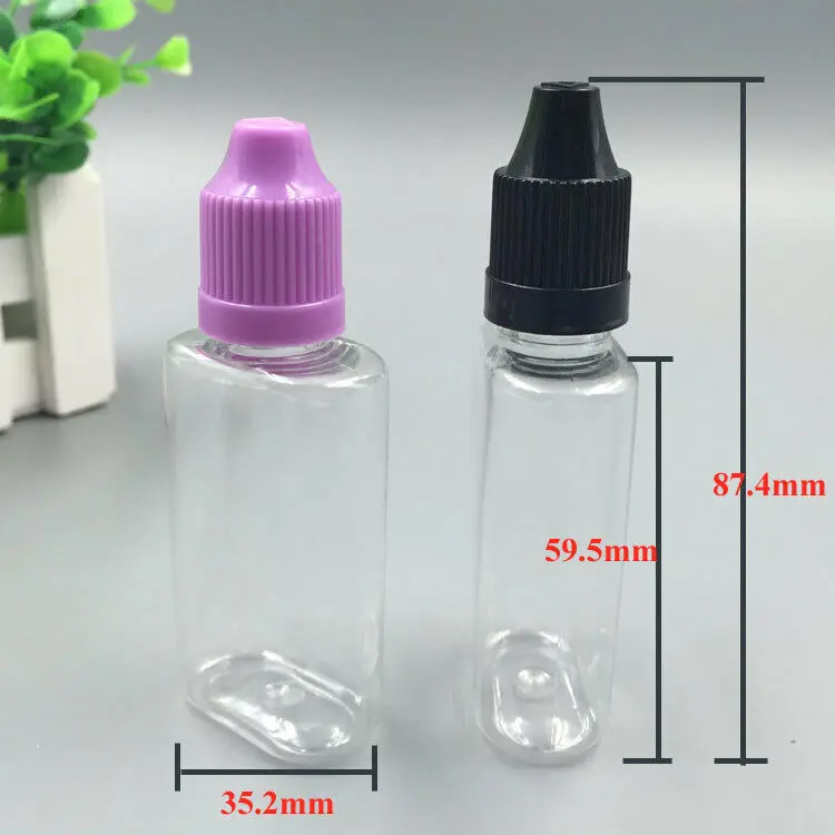 Пустая пластиковая капельница для домашних животных 30 мл плоской формы 100 шт.