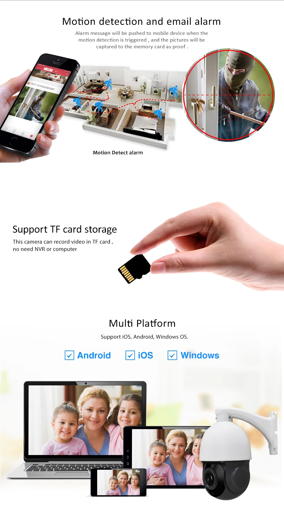 Беспроводная ip-камера zoom 1080P 20x zoom sd карта PTZ скоростная купольная ИК p2p камера 2mp