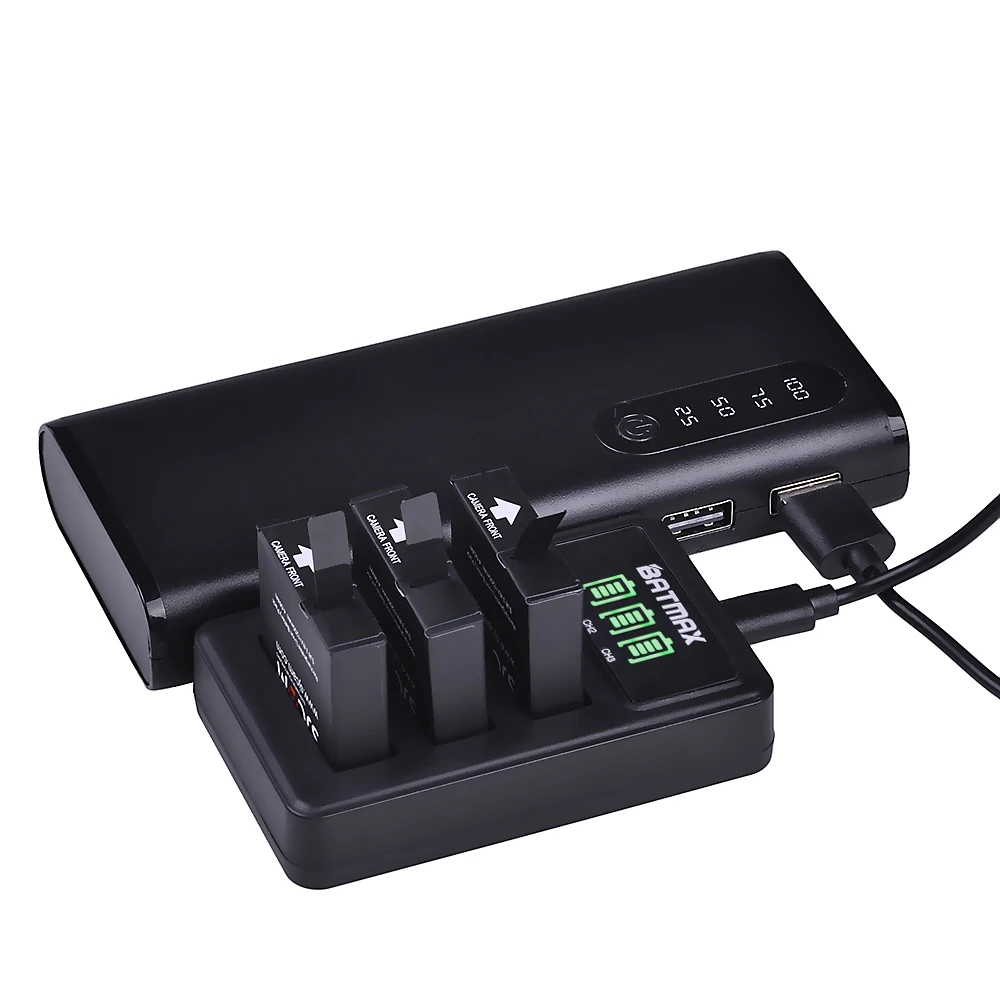 2 шт. SJCAM SJ8 аккумулятор 1200 мАч+ светодиодный 3 Слоты USB зарядное устройство для SJCAM SJ8 Pro/SJ8 Plus/SJ8 Air Action аксессуар для камеры
