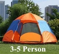 3-5 Person Orange Модернизированный 3-5-7 человек Быстрый открытый монгольский тент двойной слой водонепроницаемый гексагональная юрта Автоматическая палатка для походов на открытом воздухе - Цвет: 3-5 Person Orange
