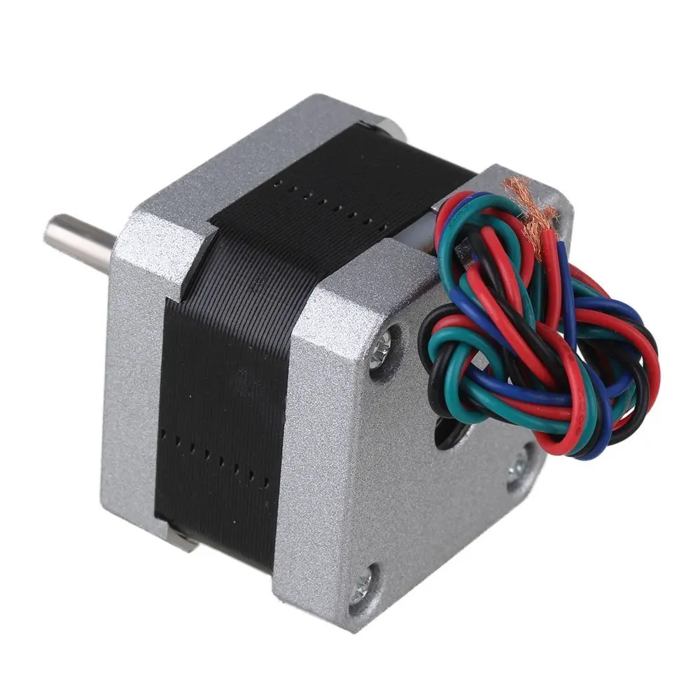 Серебряный 42 мм двухполярный проекционный шаговый двигатель DC12V 0.4A двухфазные