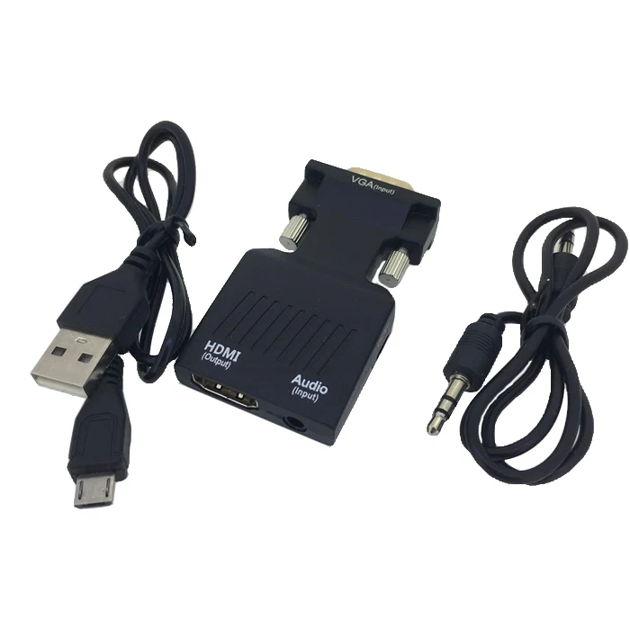 VGA к HDMI адаптер конвертер с аудио папа женскому для HDTV проекта|Кабели VGA| |