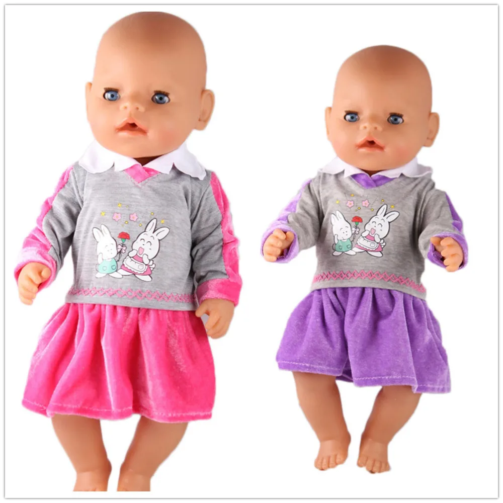 2 вида цветов Выберите с рисунком кролика платье подходит 43 см BABY born Zapf дети