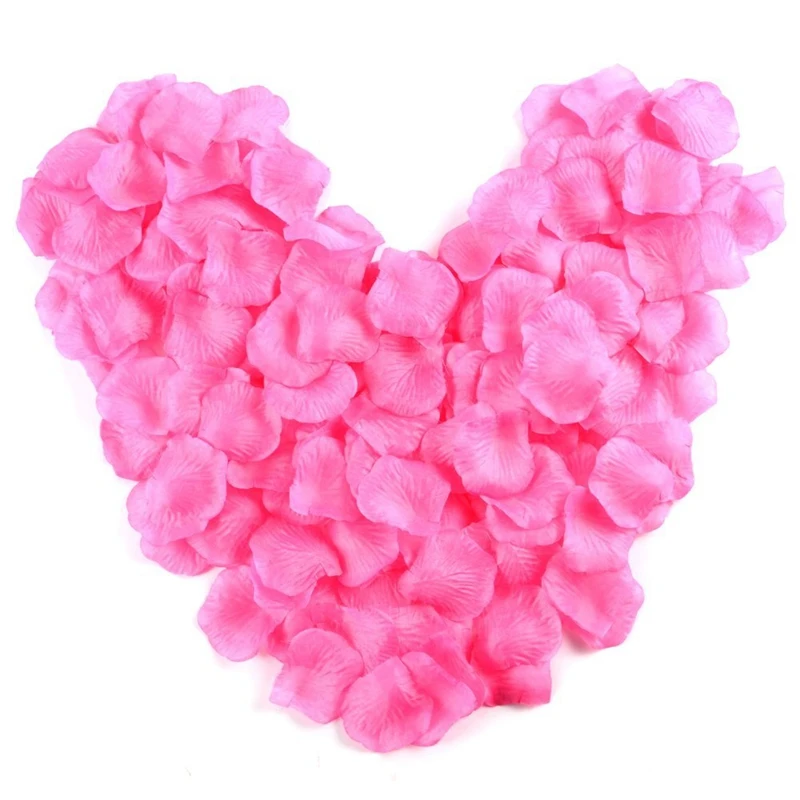 New 200 Rose Petal Silk Wedding Table Deco Floral Party Baptism Carnaval - Dark Pink | Дом и сад