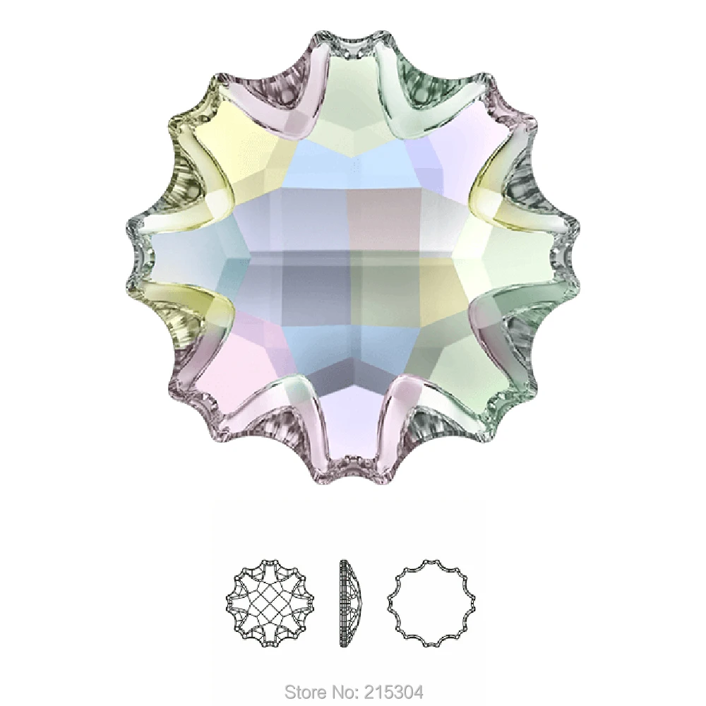 Swarovski элементы Желейная рыба (2612) Кристалл AB (без горячей фиксации или фиксации)