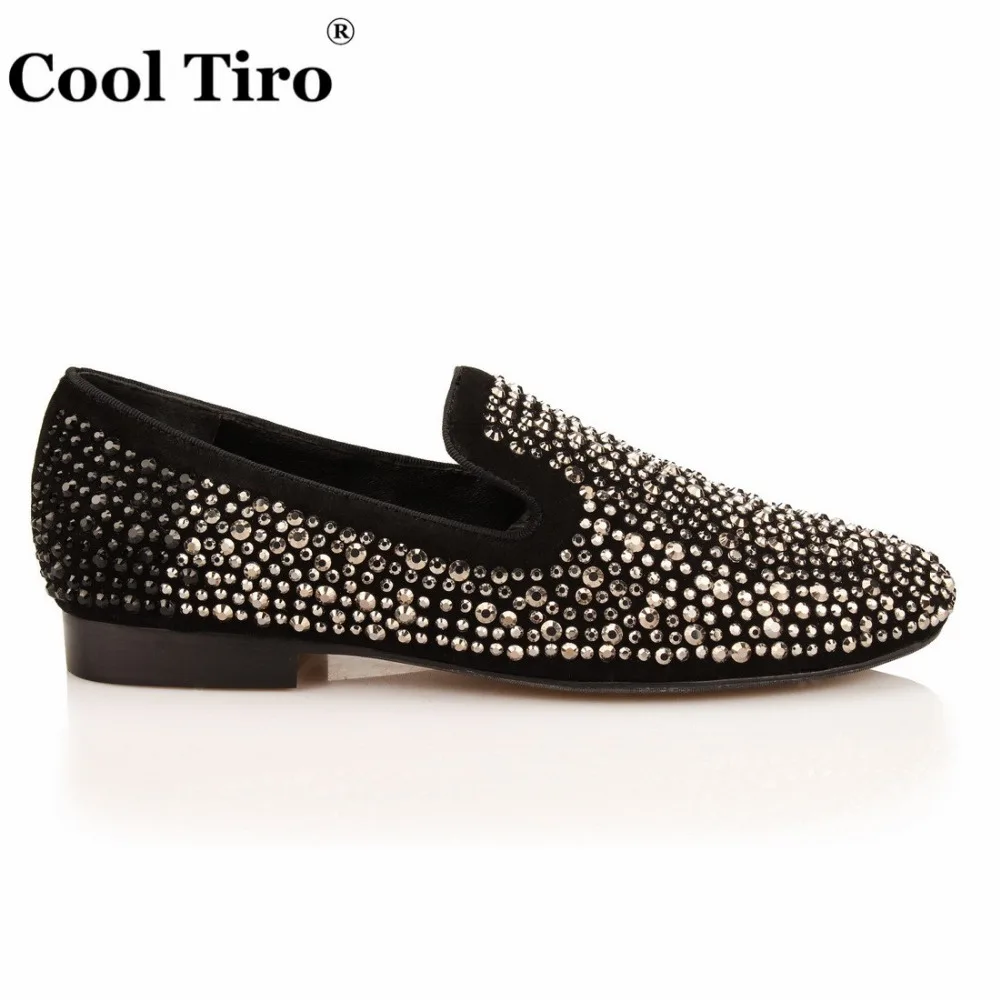 Мужские замшевые туфли с кристаллами на плоской подошве | Обувь