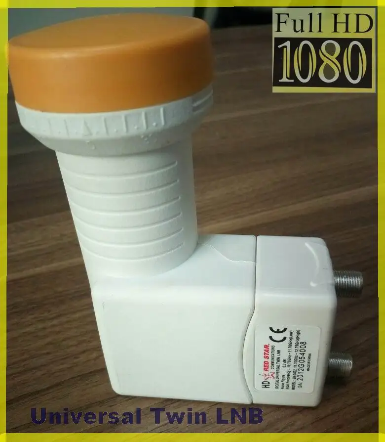 Красный SR 3602 лучший сигнал Full HD универсальный KU Band Twin LNB водонепроницаемый с
