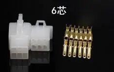10 комплектов электрических многоразъемов для мотоциклов (2 8 мм) 6 каналов