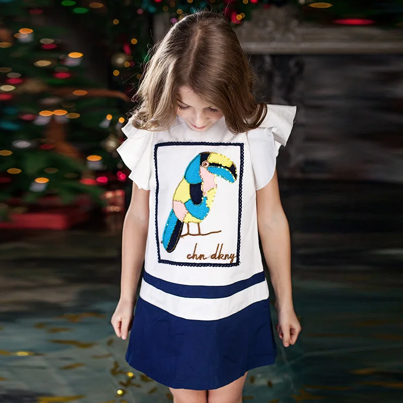 ChildDkivy 2-8 Year 2018 Girls Dress Summer Children Dresses Girl Princess Evening Kids Appliques Party for girls | Детская одежда и