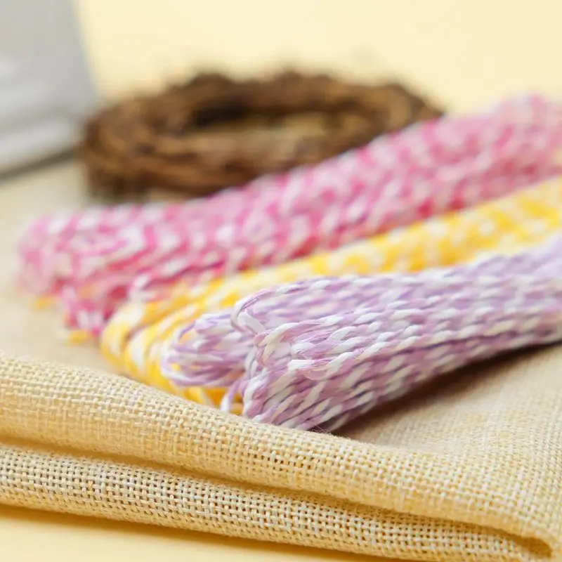 10M/Lot Hand-woven Paper Double-stranded Spell Color Thin Ropes For Gift Packing Scrapbooking Wedding Birthday Party Decoration | Дом и сад