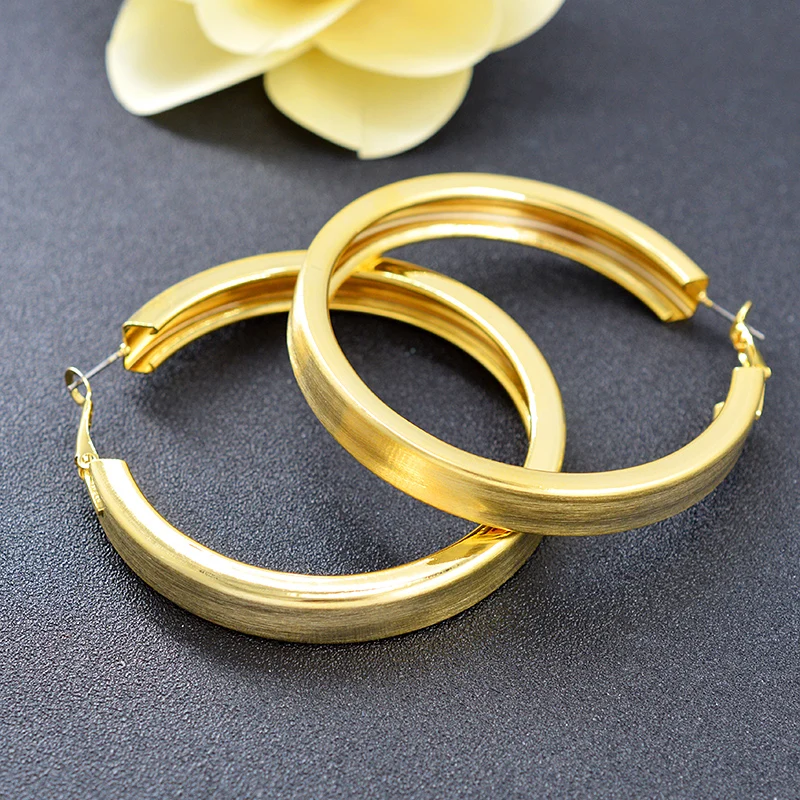 Солнечные ювелирные изделия большие круглые серьги для женщин серьги-клипсы