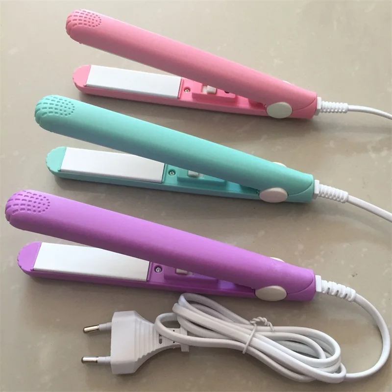

2020 New Electronic Professional Hair Straightener Portable Mini Ceramic Flat Iron Wet To Dry Styling Tools With Free EU Adapter