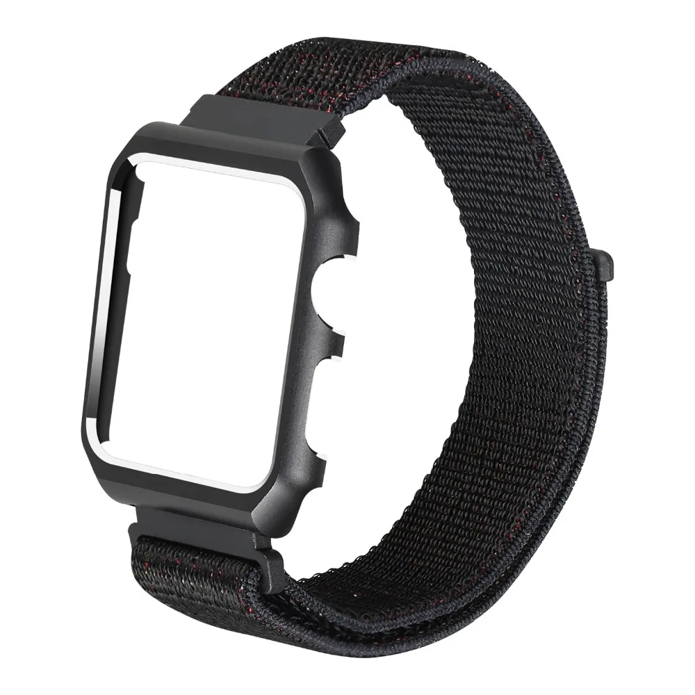 Модные спортивные нейлон ремешок + рамка для Apple Watch Series 1/2/3 замена наручные часы