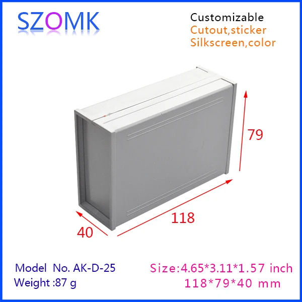 Пластиковый корпус для печатной платы (4 шт.) 118*79*40 мм 2015|box for|box boxbox for project |