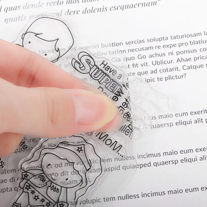 Милые животные/напиток чай прозрачный DIY силиконовый штамп цепляющее тиснение