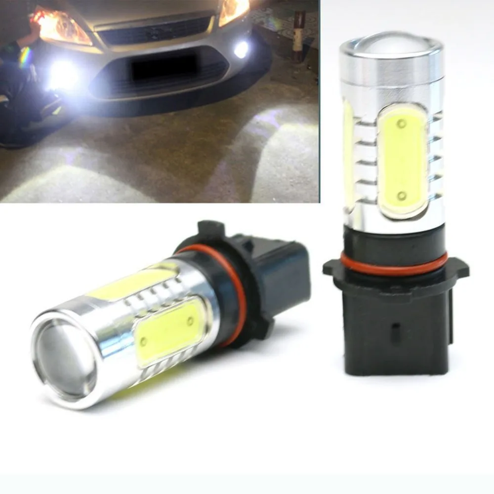 2 шт. белый CREE чипы светодиодный высокое Мощность P13W COB DRL Противотуманные фары для