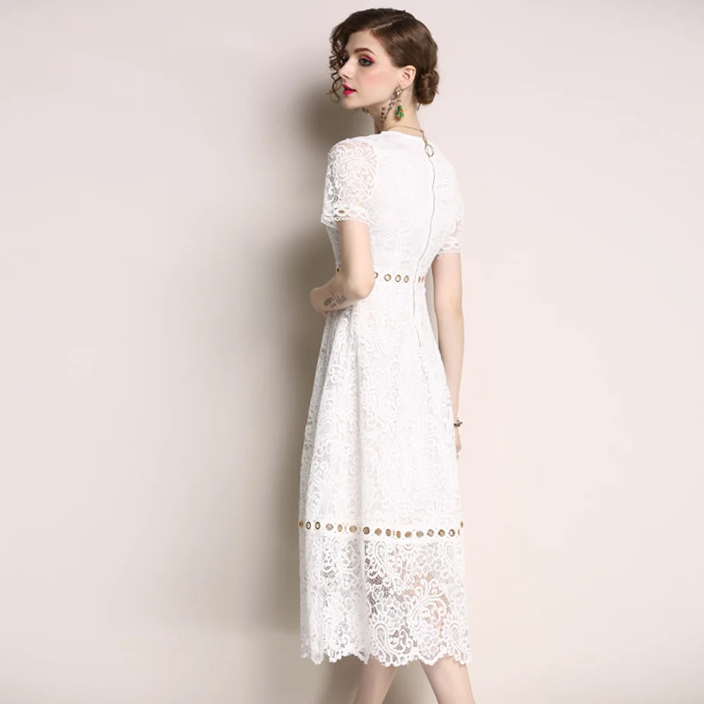 Женское элегантное черное кружевное платье летнее женское ТРАПЕЦИЕВИДНОЕ