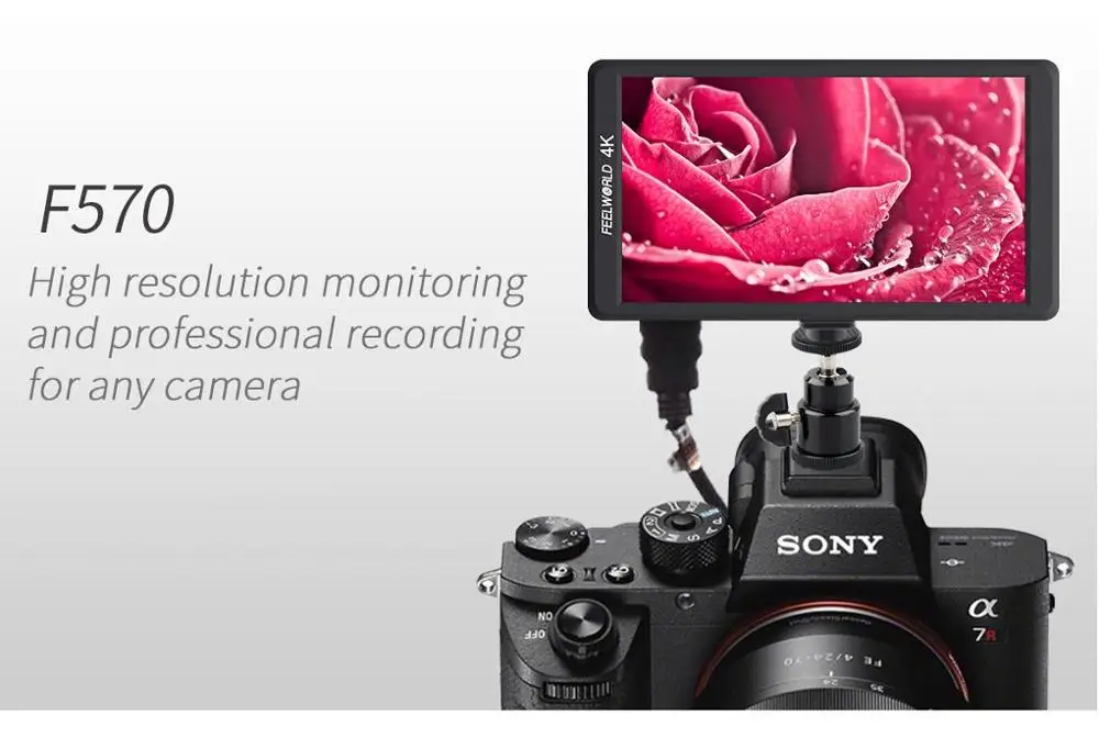 Feelworld F570 DSLR полевой монитор камеры 5," ips Full HD 1920x1080 4K HDMI видео монитор для sony Canon Nikon с сумкой