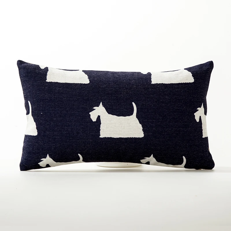 Cartoon Animals Dogs Geometry Case Home Decorative Pillow Thick Linen Pillowcase Sofa Cushion | Дом и сад