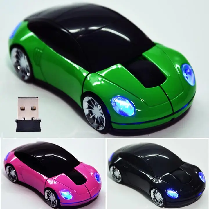 Новый 2 4G автомобиль форма Беспроводная оптическая мышь Мыши для ноутбука ПК usb