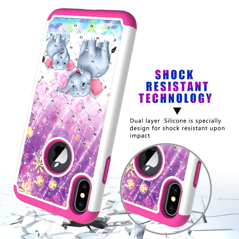 Алмазный чехол для телефона iphone 6 S 7 8 Plus X XR XS Max 10 Funda Мандала Единорог Эйфелева