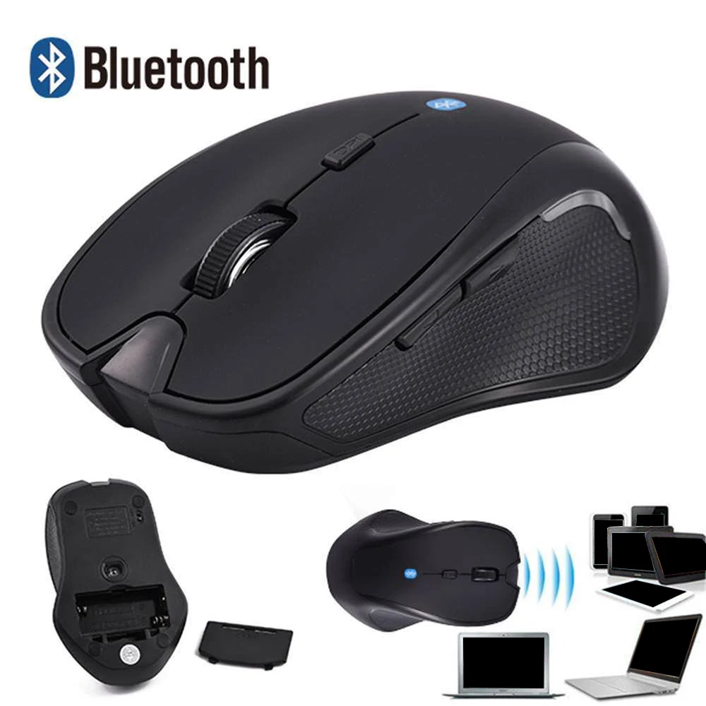 Беспроводной Мышь эргономичный дизайн 1600 Точек на дюйм Bluetooth V3.0 для Android телефон Tablet PC рабочего ноутбука черный