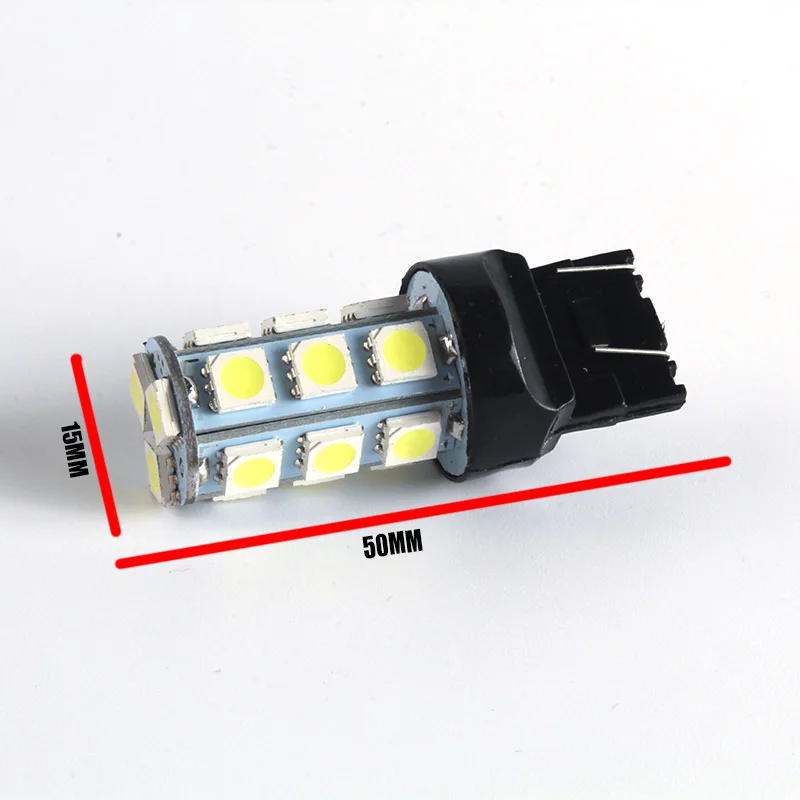 10x Blanc/Rouge/Jaune/Vert/Ambre 7443 T20 18 SMD 5050 Светодиодный Ampoule lampe entral Voiture Sourse Lumiere Clignotant Feu de Recul |