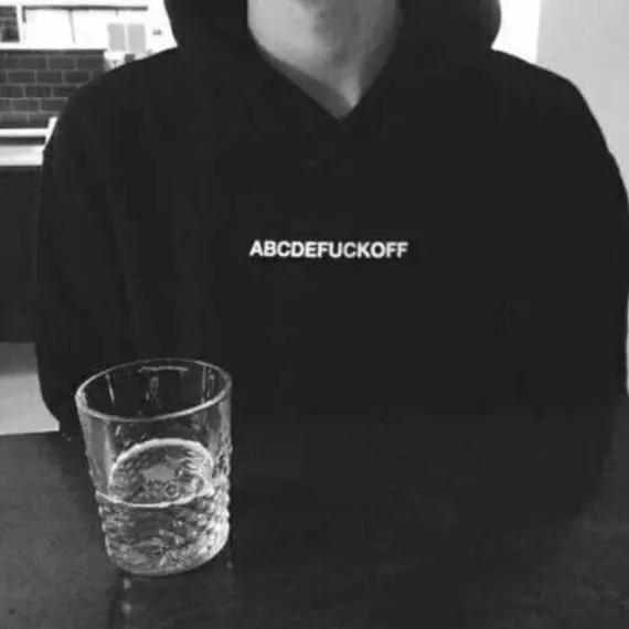 

abcdefuckoff Hoodie Women Men Hoody Tumblr Sweatshirt Funny Letter Print Hoodies Jumper Graphic Sweats Fashion Clothes Outfit