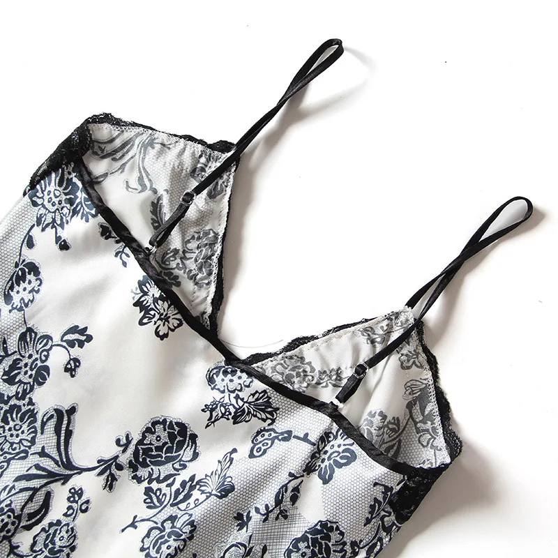 Шелковое кружевное Женское ночное белье Дамское сексуальное нижнее ночная