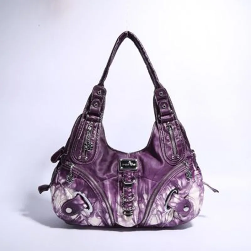 purple HENGSHENG, новинка, сумки через плечо для женщин, сумка на плечо, дамские сумки, Ретро стиль, Сумки из искусственной кожи, кошелек для галстука - Цвет: purple