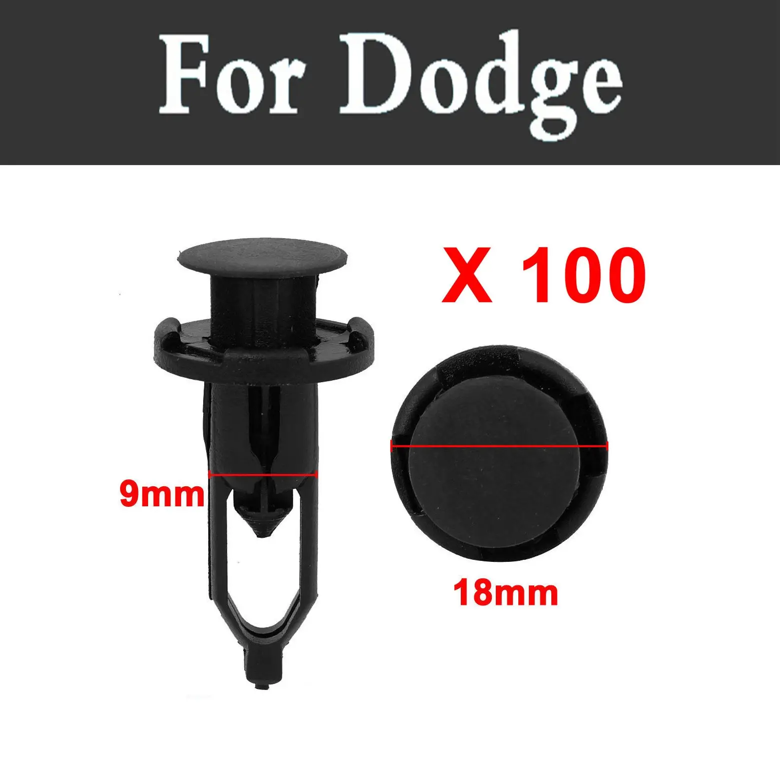 100 шт. пластиковые зажимы для бампера Dodge Avenger Caliber Challenger Charger Дротика Durango|fender