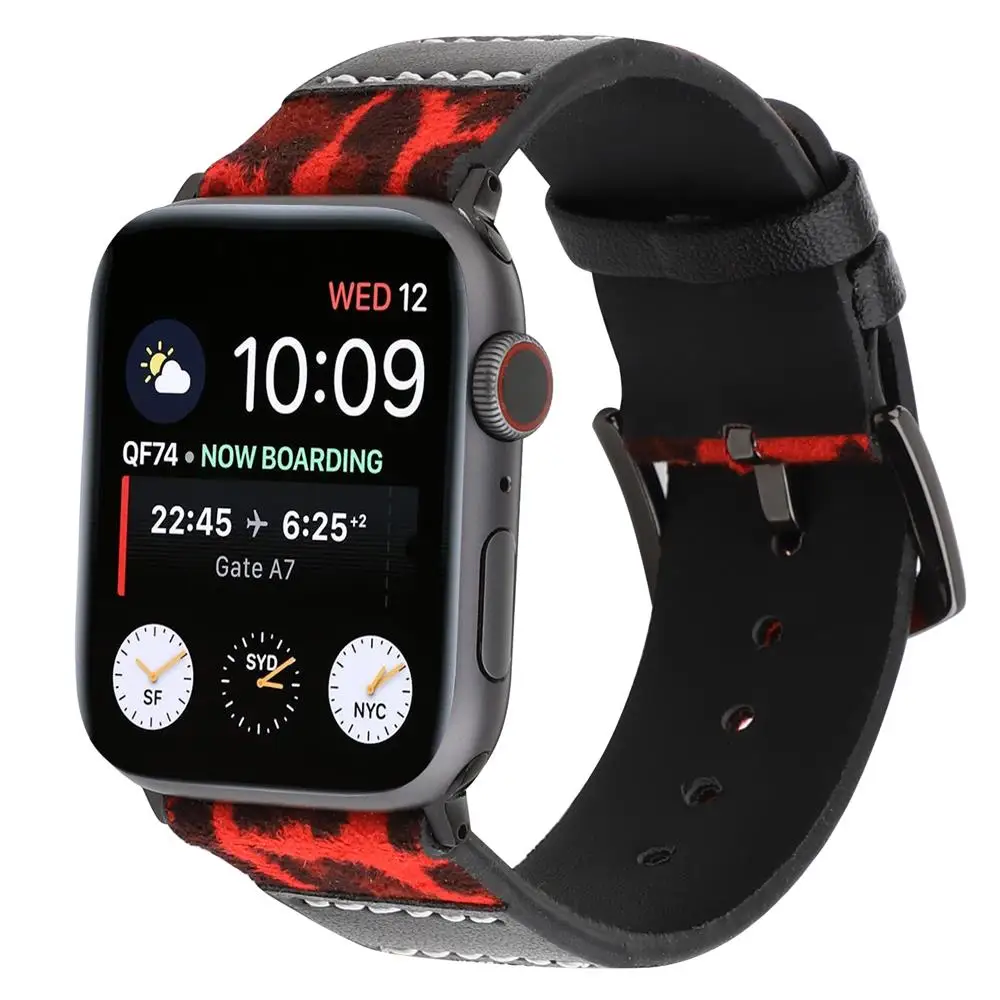 Ремешок из натуральной кожи для apple watch 5 band iwatch 4 44 мм 40 3 2 1 42 correa аксессуары