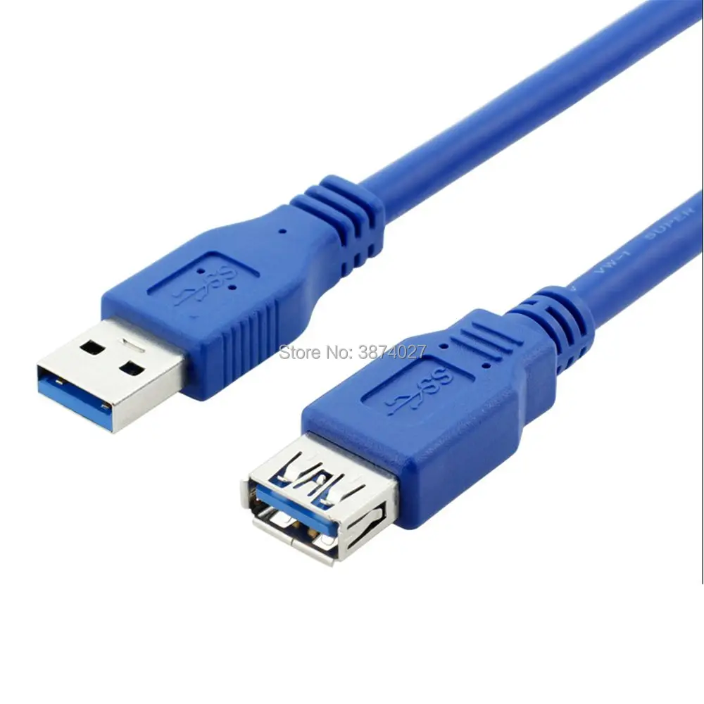 0,3 м, 0,6 м, 1 м, 1,5 м, 1,8 м, 3 м, 5 м, 3 фута, Высокоскоростной USB 3,0 кабель-удлинитель A Male to Female AM to AF M/F USB3.0, удлиняющий кабель
