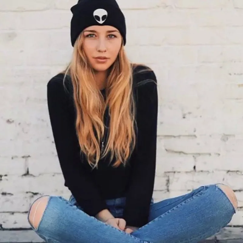 2020 шерстяные теплые вязаные шапки для фанатов инопланетянина НЛО сезон осень