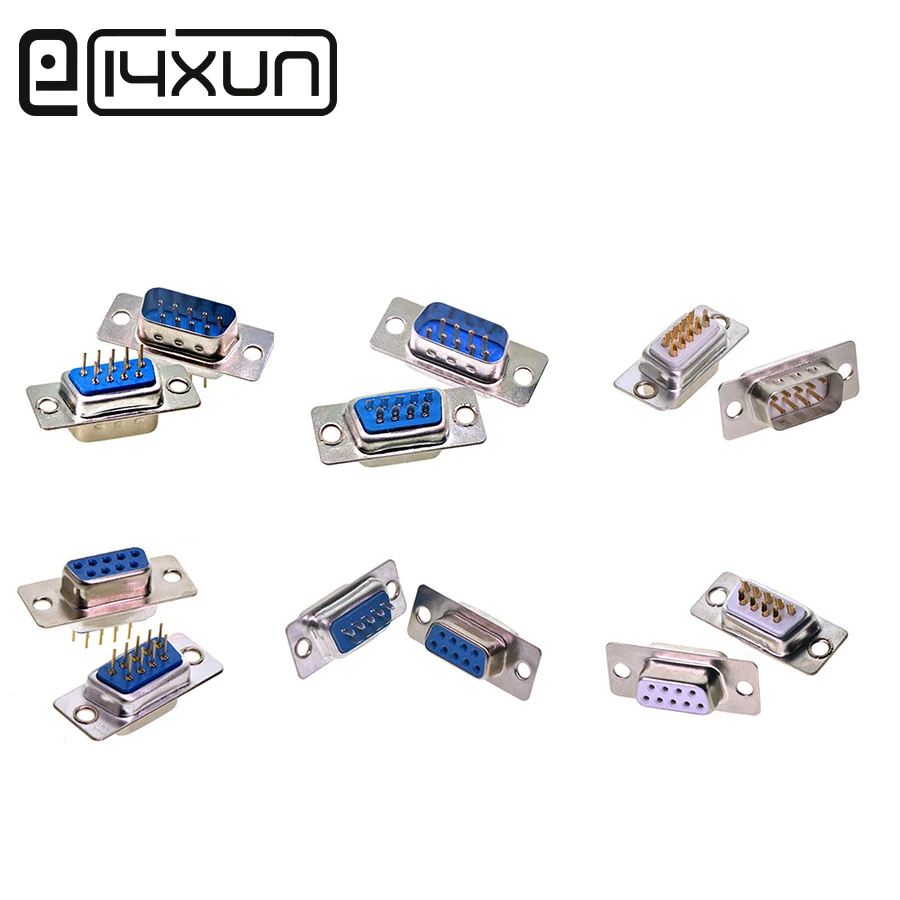 EClyxun 2 шт. DB09 9P ряда параллельный Переходник VGA порта Штекерный разъем паяльный