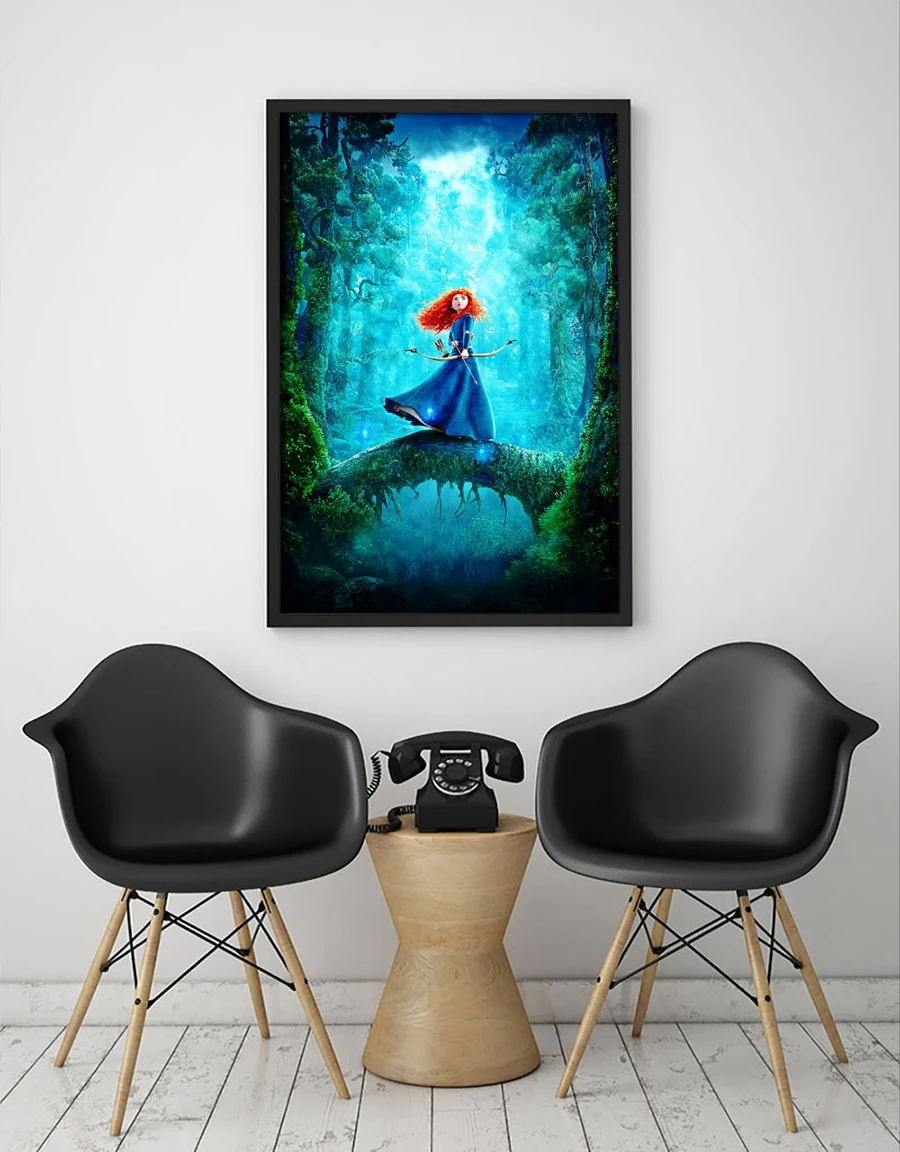 A1006 смелая Принцесса Мерида Детский мультфильм HD Печать на холсте украшение дома